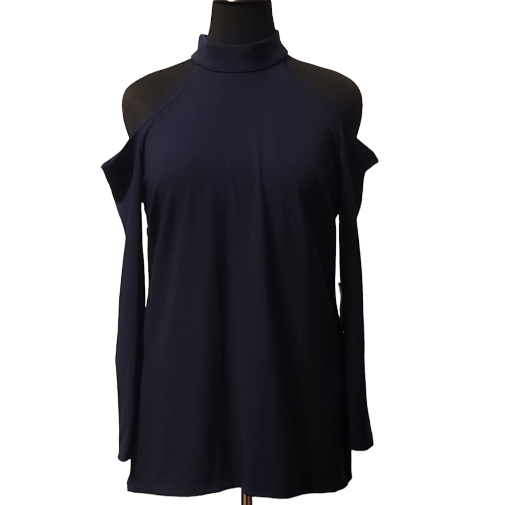 Boston Proper Beyond Travel Cold Shoulder Top, Sz L